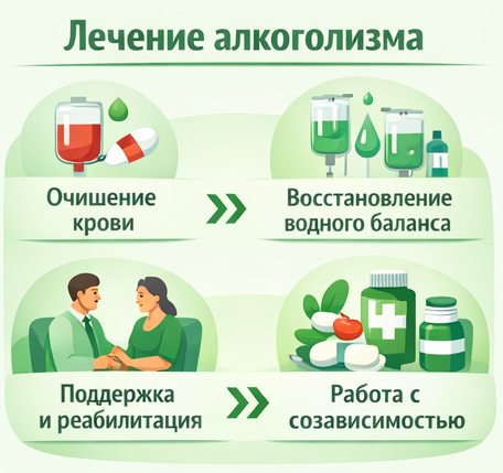 лечение алкоголизма в Торопце этапы